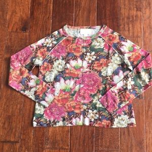 Nicole Miller enchanted garden 100% cashmere sz S